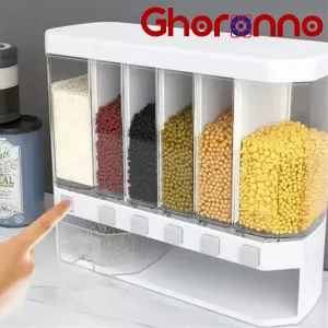 6-in-1 Wall Mounted Food Storage Box for Kitchen